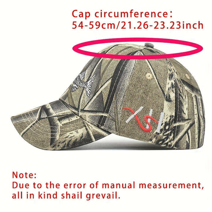 Gorra de beisbol para pesca al aire libre con bordado de pescado