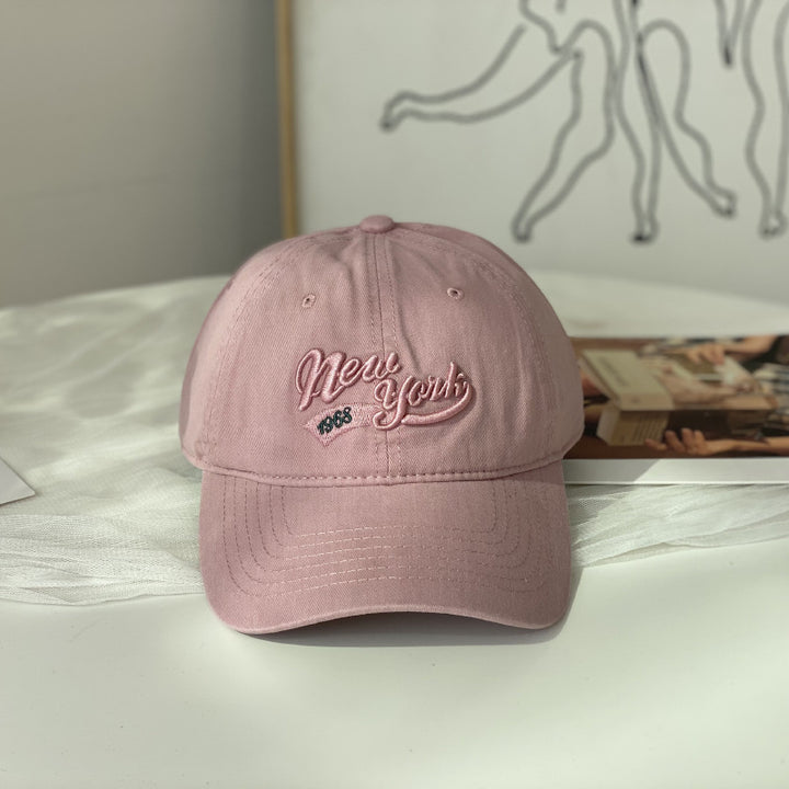 Gorra de Béisbol Bordada Americana para Hombres y Mujeres, Estilo Coreano Versátil con Visera Curva Snapback para Primavera/Otoño