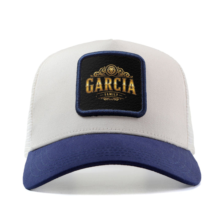 Gorra de Camionero Ajustable con Emblema Familiar Garcia para Hombres y Mujeres - Parte Trasera Transpirable, Gorra Ligera Con Diseño de 6 Paneles Blanco/Rosa//Gris/Beige, Talla Única (54.86-59.94cm) Unisex Casual Deportes al aire libre & Atuendo casual I