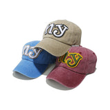 Gorra de Béisbol con Letras NY y Detalles 3D Compatible con iPhone - Gorra Ajustable Snapback con Logo NY, Visera Curva para Hombres y Mujeres, Diseño Manual (Sin Elástico) - Regalo de Navidad, Casual y para Uso Diario