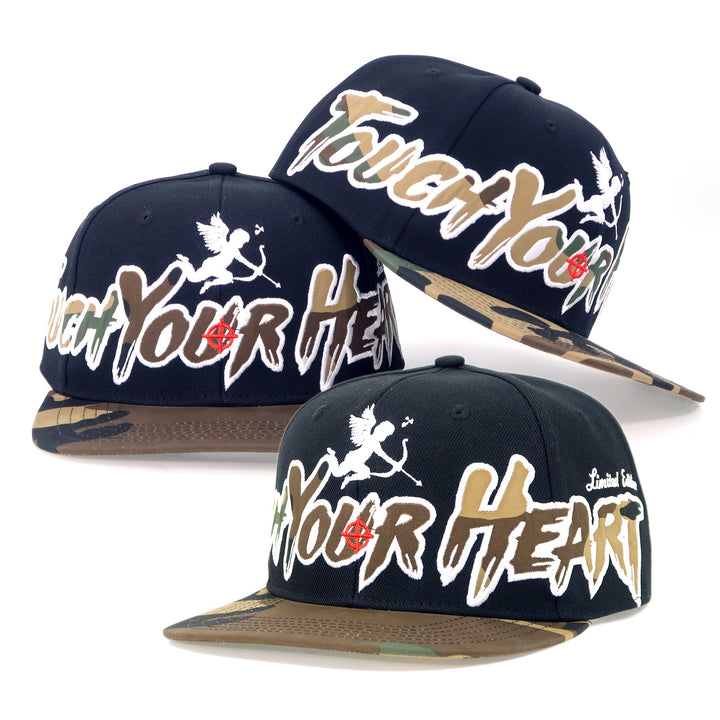 Gorras De Béisbol, Unisex, De Edición Limitada Con Diseño De Camuflaje Oscuro: Gorras De Béisbol Con Bordado De Ángel Cupido Touch Your Heart, Adecuadas Para Actividades Al Aire Libre