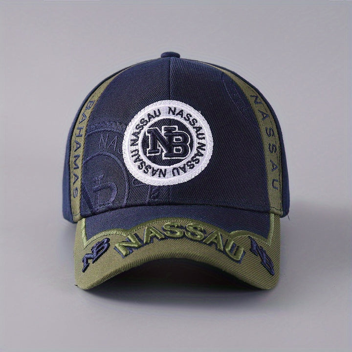 Gorra de Béisbol Bordada con Cierre Ajustable Snapback - Gorra Unisex Transpirable de Poliéster para Hombres y Mujeres, Opciones en Azul y Verde, Ideal para Viajes Casuales o Regalo Navideño