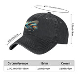 Gorra de béisbol 100% algodón con diseño de mosca seca en azul y gris, ajustable, ala curva ligera, protección solar para exteriores, solo lavado a mano, sombrero para el sol