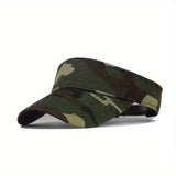Visera Ligera Ajustable de Poliéster - Gorro Camuflaje para Playa y Actividades al Aire Libre, Cierre Snapback Transpirable, Lavado a Mano, Sombrero Casual, Diseño Camuflaje, Accesorio de Vacaciones, Cómodo y Moderno, Ideal para Viajes