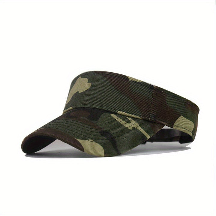 Visera Ligera Ajustable de Poliéster - Gorro Camuflaje para Playa y Actividades al Aire Libre, Cierre Snapback Transpirable, Lavado a Mano, Sombrero Casual, Diseño Camuflaje, Accesorio de Vacaciones, Cómodo y Moderno, Ideal para Viajes