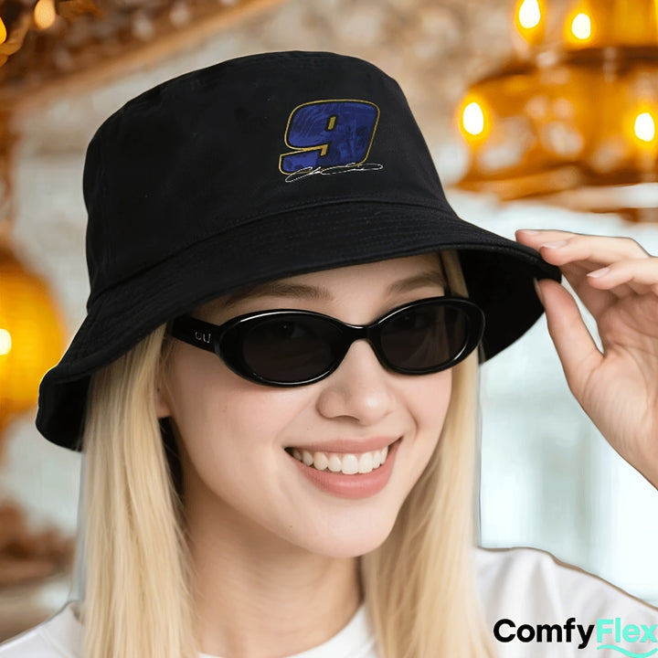 Gorra de Sol Número 9 con Logo - Sombrero Tip Bucket Transpirable para Exteriores, Ala Ancha y Visera Curva Idealpara CampingPescaDeportes- Ligertelavable a MáquinaAjuste Cómodopara HombresyMujeres- Perfectapar SenderismoPlayaUso CasualProtección Solar Es