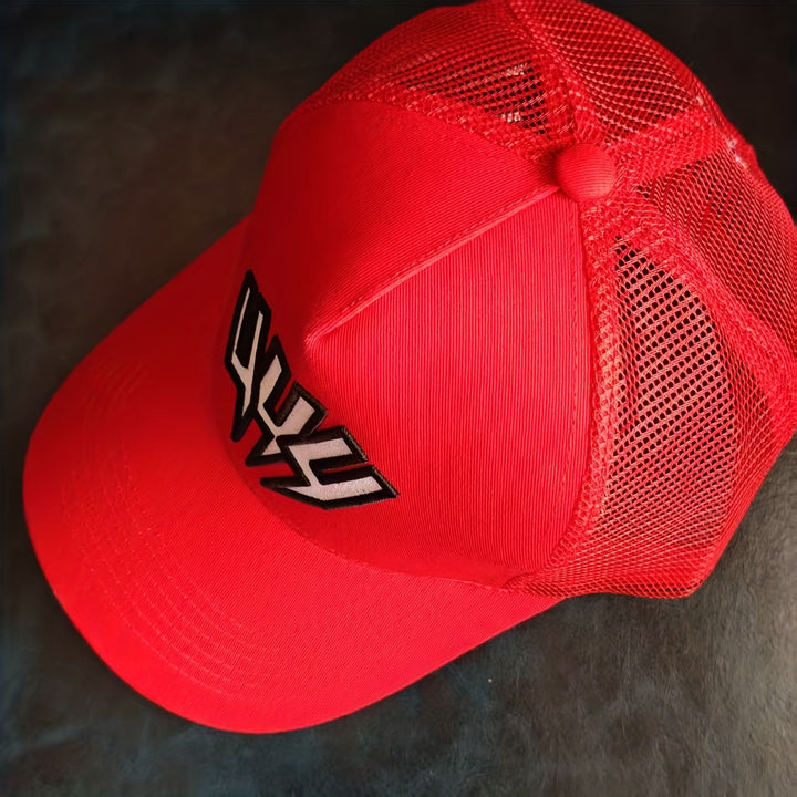 Gorra de Béisbol Ajustable Unisex Blanca con Logo '444' - Parte Trasera de Malla Transpirable, Diseño 3D/Punto de Colcha, Gorra de Poliéster en Blanco y para Atuendos Casuales, Acción de Gracias y Ropa casual (Lavable a Mano)