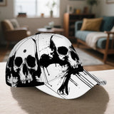 1 pieza Gorra Snapback Ajustable con Estampado de Calavera y Huesos Cruzados en Tinta Goteante 2D - Diseño Vibrante de Cuerpo Completo, Unisex para Streetwear, Deportes, Exteriores, Halloween, Navidad, Acción de Gracias - Gorra Gráfica con Icono Icónico d