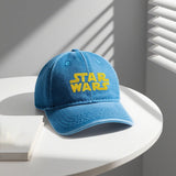 1pc Gorra Ajustable de Camionero con Logo de  de STAR WARS - Letras Amarillas Icónicas de Star Wars y Estampado de , Gorra Ligera sin UPF, Unisex y Amigable (Lavable a Mano) para Fiestas, Atuendo Casual