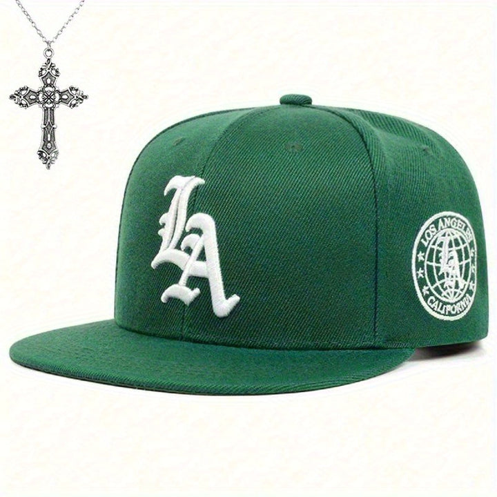 2 piezas (gorra + collar) Gorra de béisbol con bordado de letras para hombre y mujer | Estilo urbano al aire libre