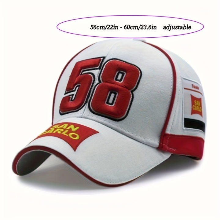 Oferta Caliente Gorra de Béisbol Unisex Marco Simoncelli 58 para Hombres y Mujeres, Alta Calidad, Estilo Moto Racer Racing