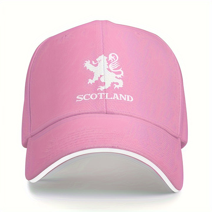 Gorra de béisbol clásica hippie con visera curva, gorra de camionero con estampado de león escocés, gorra snapback para deportes al aire libre casuales