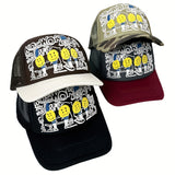 Sombrero de camuflaje verde militar 112FP para mujer - 5 piezas de estampado, gorra de béisbol con visor curvo micro, diseño inspirado en el ejército, cierre ajustable, panel trasero de malla transpirable, perfecto para el Día de San Patricio.