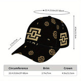 1 gorra de béisbol elegante con estampado dorado 2D para Acción de Gracias - Gorra de poliéster de cuerpo completo con diseño vibrante y audaz, ideal para streetwear, deportes y carreras al aire libre, Ropa Casual,Moda Streetwear,Sombreros de Moda,Tela Du