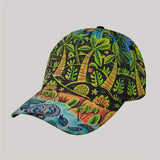 Gorra Deportiva Ligera para Hombres CUTEHSJ con Estampado de Palmera Tropical y Mariposa - Cierre Ajustable, Sombrero Transpirable para el Sol para Playa, Pesca, Actividades al Aire Libre & Vacaciones, Accesorio de Playa, Diseño Vibrante, Ajuste Cómodo