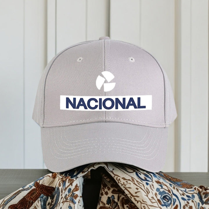 1 Gorra de béisbol NACIONAL - Letras y logo llamativos, cierre ajustable con visera, gorro de poliéster ligero para hombres y mujeres, deportes, senderismo, running, equipo de senderismo, diseño deportivo, construcción duradera, entusiastas de los deporte