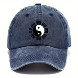 1 pieza Gorra Retro de Artes Marciales Chinas para Hombre - Sombrero con Símbolo Bagua Tai Chi (Diseño Inspirado en Yin-Yang) - Ligera y Adecuada al Exterior, Ideal Para Hiking, Ciclismo o Uso Diario - Regalo Perfecto para Padres e Practicantes de Artas M