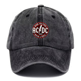 Gorra de basquetbol con impresión de letras AC/DC, lavable, ajustable, ideal para deportes al aire libre, hiking y camping, también para fiestas casual