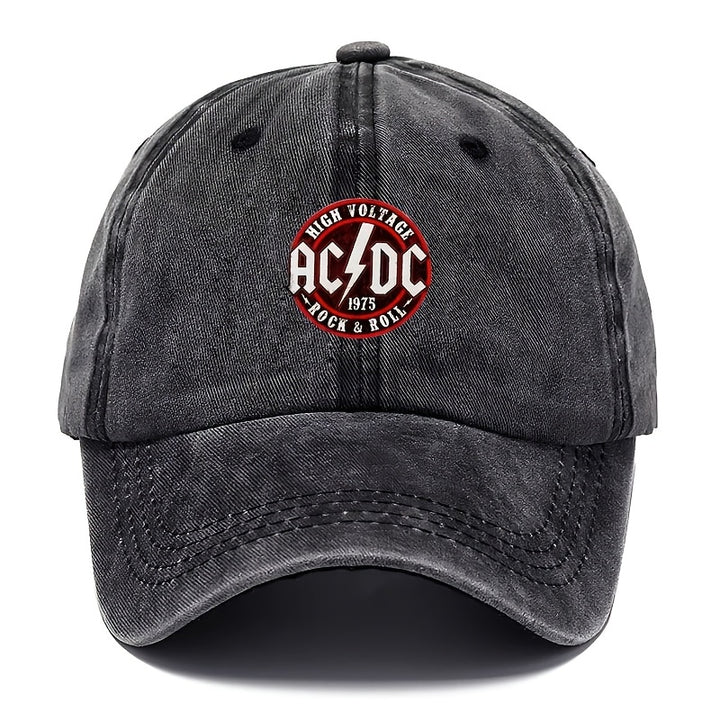 Gorra de basquetbol con impresión de letras AC/DC, lavable, ajustable, ideal para deportes al aire libre, hiking y camping, también para fiestas casual