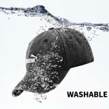 1 pieza de gorra de béisbol retro unisex Puma - Gorra ajustable con cierre de clic, diseño ligero y transpirable para ciclismo al aire libre, deportes y senderismo, para todas las estaciones, negro y beige, regalo ideal para padres, familiares, amigos, cu