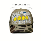 Sombrero de camuflaje verde militar 112FP para mujer - 5 piezas de estampado, gorra de béisbol con visor curvo micro, diseño inspirado en el ejército, cierre ajustable, panel trasero de malla transpirable, perfecto para el Día de San Patricio.