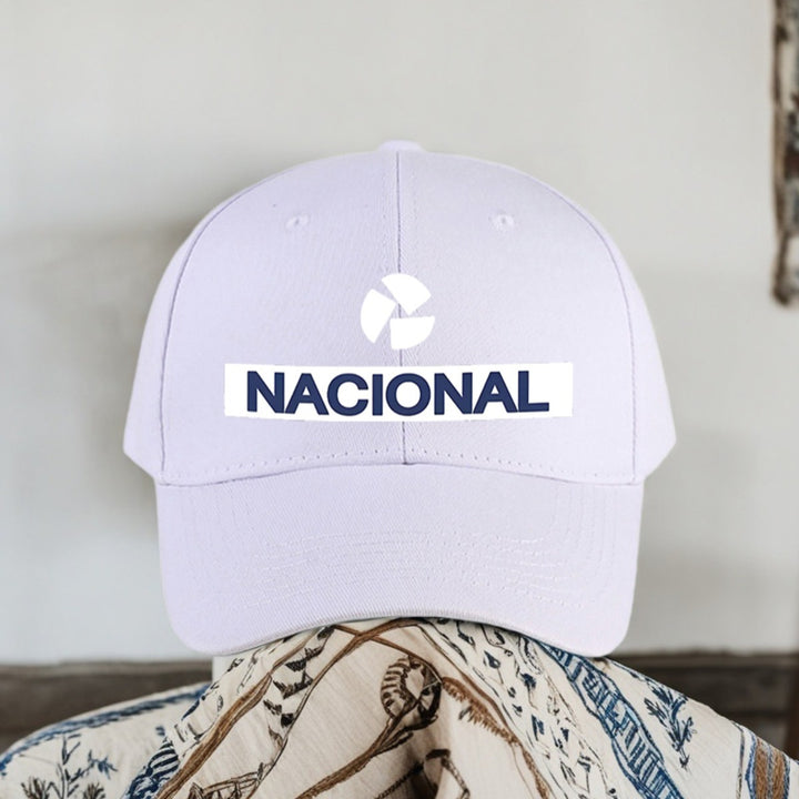 1 Gorra de béisbol NACIONAL - Letras y logo llamativos, cierre ajustable con visera, gorro de poliéster ligero para hombres y mujeres, deportes, senderismo, running, equipo de senderismo, diseño deportivo, construcción duradera, entusiastas de los deporte