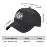 Gorra de Béisbol Masónica Ajustable de Algodón Ligero con Emblema de Brújula y Triángulo, Visera Curva para Hombres y Mujeres, Casual Unisex al Aire Libre, Diseño Único del Logo, Tela Transpirable