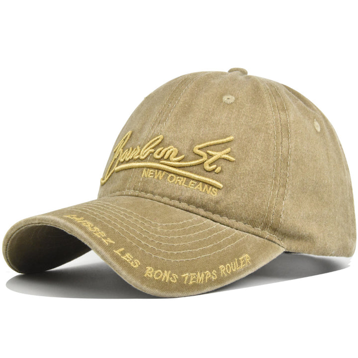 Gorra de béisbol para mujer New Orleans Bourbon St. con adornos - Snapback ajustable, sombrero bordado 3D con ajuste no elástico para Mardi Gras, festivales de jazz y outfits casuales - Diseño de Bourbon St. en, Verde, Rosa, Marrón, Azul Marino, Rojo, Gri