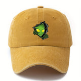 Gorra de Béisbol MAKEFGE con Diseño Alien para Hombres y Mujeres - Gorra Ajustable Snapback Trucker con Estampado Verde Vibrante, Diseño de 6 Paneles, Tela Duradera para Camping al Aire Libre, Uso Casual (/Beige/Rosa/Azul Verdoso). Tela Tejida