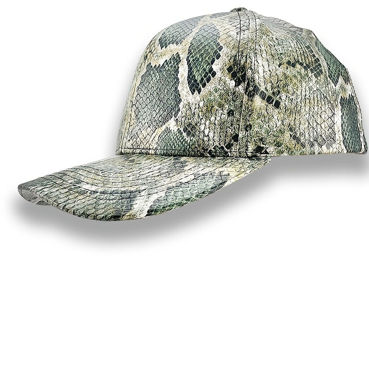 Gorras de béisbol con patrón de serpiente único, gorras de hip-hop de tendencia callejera para hombres y mujeres, gorras de sombra y protección solar para salidas, gorras de pico de pato para jóvenes, gorras sin parte trasera