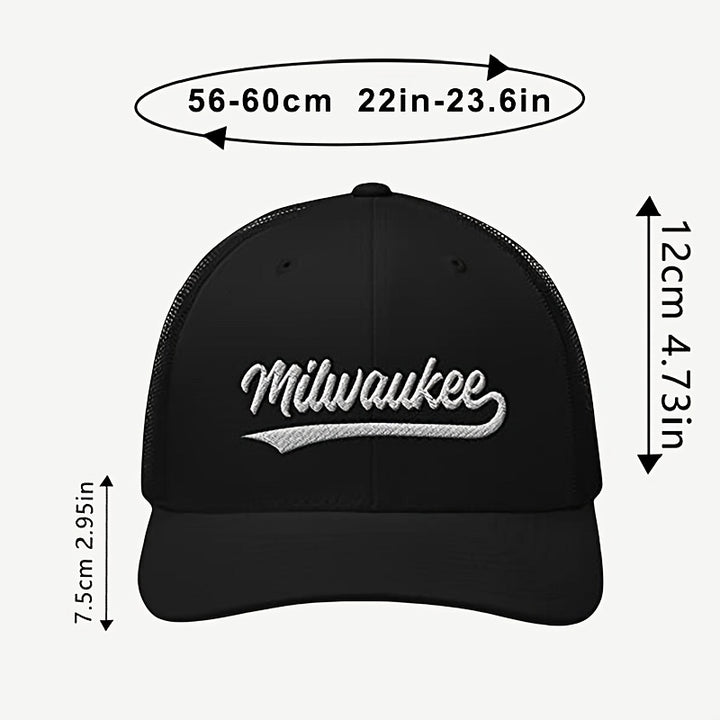 1 Pack Gorra de Béisbol Negra con Malla, Embroiderada, Gorra Trucker, Gorra Duckbill, Ajustable, Ligera y Brathable, de Alta Calidad, para Deportes y Leisure al Aire Libre