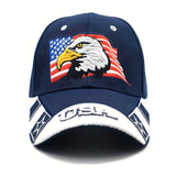 Gorra de Béisbol Bordada con Águila Patriótica y Bandera Americana - Gorra Snapback Ajustable para Protección Solar en Deportes al Aire Libre, Uso Casual (/Blanco/Azul/Verde), Gorra de Béisbol Duradera