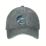 Gorra Unisex de Béisbol - Ajustable, Ligera y Transpirable para Hombres y Mujeres, Diseño Fácil de Cuidar, Accesorio Casual con Gráfico de Marlin, Ideal para Pesca y Construcción, Ajuste Regulable