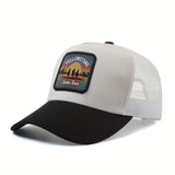 Gorra Unisex de Béisbol con Ajuste Snapback - Gorra Trucker Ligera y Transpirable, Diseño Vaquero del Oeste al Atardecer en Yellowstone, para Hombres y Mujeres, Pesca, Deportes, Casual - Regalo Perfecto para Papá, Mamá, Él, Ella, Accesorio de Verano, Lava
