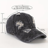 1 gorra de béisbol para hombre con estilo desgastado, camuflaje, estampado de vaca y manchas de leopardo - Gorra ligera de estilo urbano, estilo deshilachado para looks casuales, escuela, citas - Textura lavada (tejido sin elasticidad) - Ideal para la vue