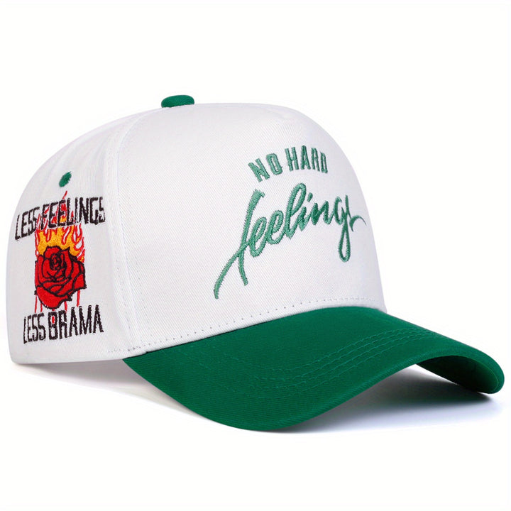 Gorra de béisbol de 5 paneles para mujer - Diseño de rosa y corona, ajustable con cierre, poliéster ligero para verano al aire libre, viajes, vacaciones en la playa, accesorios de playa, ropa ajustable, elegante y duradera.