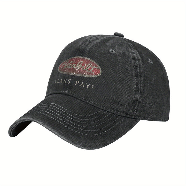 1 gorra de béisbol de Peterbilt Trucks, gorra clásica desgastada estilo papá, gorras de sol ajustables para exteriores de hip hop para mujeres y hombres, material de poliéster, ligera, cierre de hebilla, ajuste ajustable, artesanía de impresión