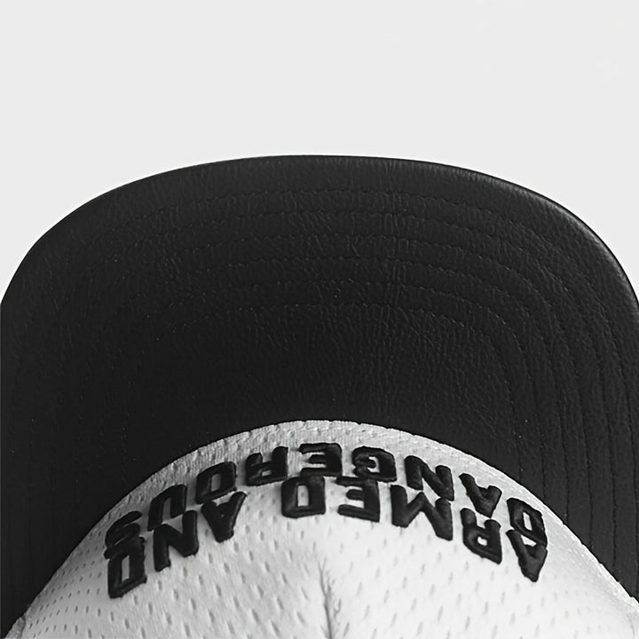 Gorra de Béisbol Universitaria Blanca con Letras - Estilo Casual y Académico con Diseño de 'A' y 'D' (para monogramas de atletas), Gorra de Poliéster Duradera para la Vida en el Campus y Atuendos Informales