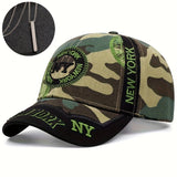 2 piezas Gorra de Béisbol con Estampado Táctico Camuflaje NY y Colgante Faith Bar para Hombres, Adecuada para Escalada, Accesorios de Ciclismo, Fiesta de Navidad