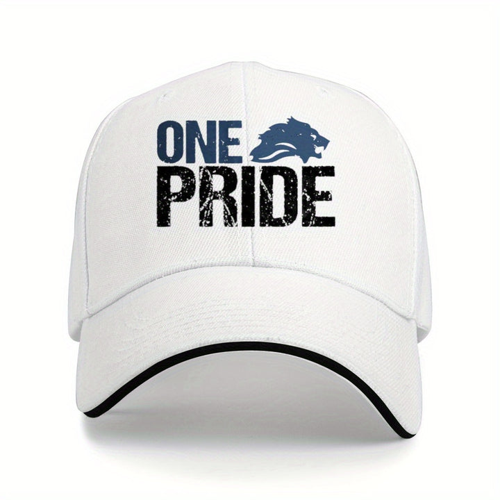 Gorra de béisbol unisex ajustable con estampado One Pride - Ligera y transpirable, con letras y emblema, gorra casual y deportiva para exteriores para todas las estaciones para hombres y mujeres, regalo perfecto con temática de Pride para vacaciones y atu