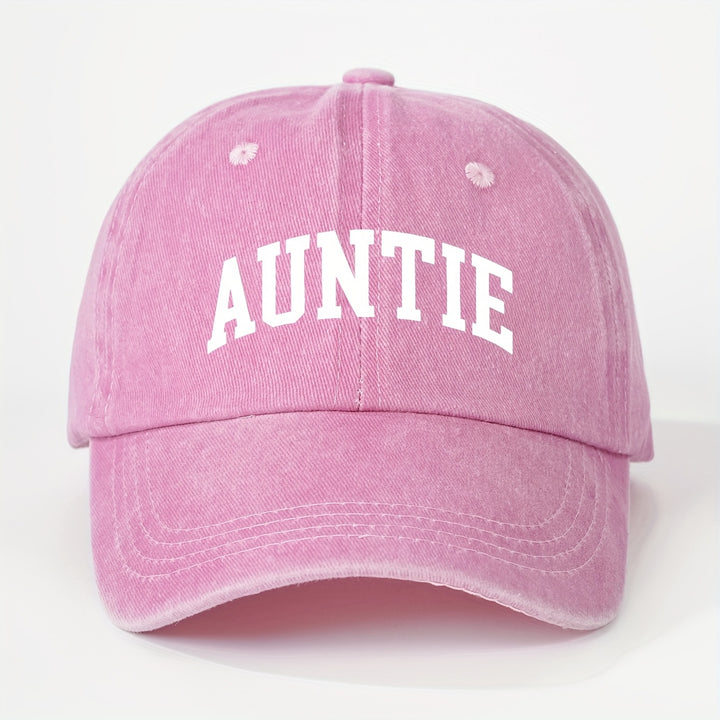 1 Gorra de Béisbol Lavable AUNTIE Estampada, Sombrero Trucker Unisex para Exteriores, Gorra de Golf Transpirable y Ajustable para Mujeres, Moda Verano con Visera Curva Y2K para Parejas