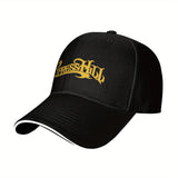 Gorra de Béisbol Cypress Hill DJ Sandwich para Hombres y Mujeres - Ajustable con Cierre de Presión, 100% Poliéster, Negra con Logotipo Amarillo, Protección Solar, Lavable a Máquina para Viajes al Aire Libre, Pesca y Ciclismo