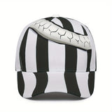 Gorra de béisbol ajustable con visera curva inspirada en anime - Sombrero unisex para exteriores para todas las estaciones, con revestimiento de PVC a rayas y protección solar, diseño ligero y lavable a máquina para hombres y mujeres, ropa deportiva casua