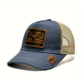 1 gorra de béisbol con diseño de bandera estadounidense, ajustable y con malla trasera transpirable para actividades al aire libre, deportes y uso casual. Ideal para regalos para fanáticos de béisbol, ropa de cabeza para exteriores, diseño deportivo, gorr