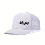 Gorra de béisbol con diseño gráfico malo - Gorra negra con diseño de personaje de dibujos animados blanco, ropa urbana unisex para hombres y mujeres, lavable a mano, ropa de cabeza para exteriores, letra oscura, gorro duradero.