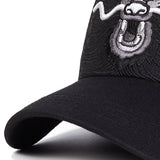 Gorra de béisbol bordada con dragón para hombre - Snapback ajustable, gorra ligera y transpirable con diseño de 5 paneles y patrones de dragón y olas de inspiración japonesa, sombrero de primavera y otoño, sombrero elegante, sombrero duradero
