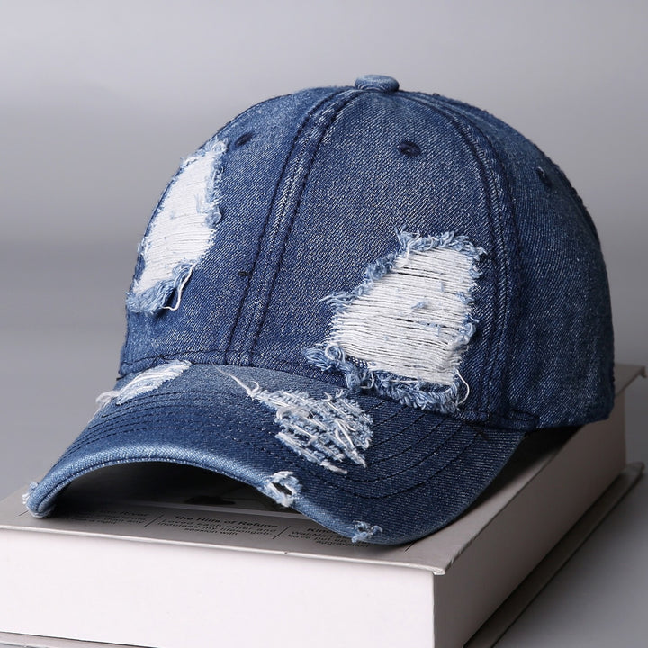 1 Gorra Unisex de Calle con Estilo Desgastado, Versátil y Liso al Aire Libre - Visera Curva Retro Japonesa, Lavada Suave para Béiserbol