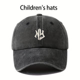Gorra de béisbol para niños: Sombrero de protección solar bordado con dibujos animados, ajustable, adecuado para actividades al aire libre como acampar, hacer senderismo y pescar