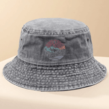 Sombrero de pescador RipCure Surfco para hombre - Diseño geométrico de montaña y ola, sombrero ligero para pesca al aire libre y acampada, material azul, ajuste ajustable para uso casual, sombrero de acampada