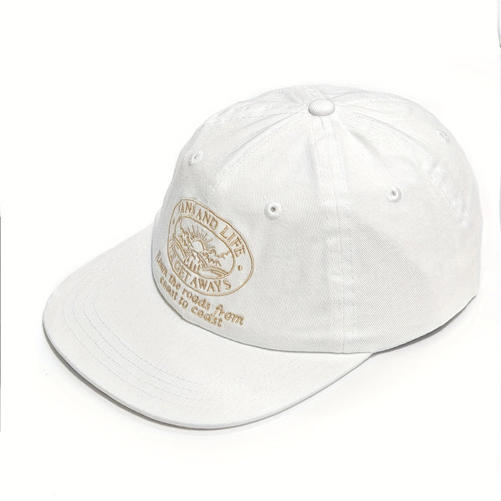 Gorra de béisbol con bordado de letras, plana y de ala ancha, estilo hip-hop